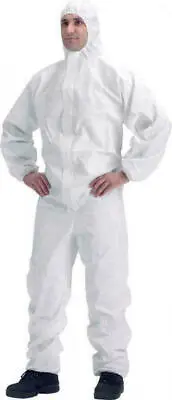 £15 • Buy 3x Disposable Coveralls White Boilersuit Hood  Protective Overalls Suit  Large 