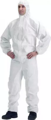£16.95 • Buy Disposable Coveralls White Boilersuit Hood  Protective Overalls Suit Size Medium