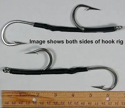 2 7691S 8/0 Double Hook Rigs Stainless Steel Wahoo Tuna Dorado Marlin Lures • $13.03
