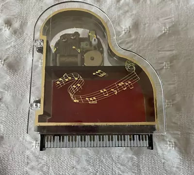 Vintage Sanyo Miniature Grand Piano Music/Jewelry Box Plays  Memory  From  Cats  • $15.88