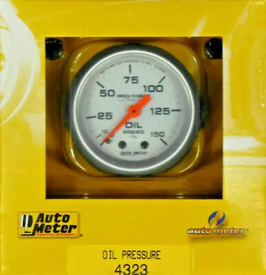 Auto Meter 4323 Ultra Lite Oil Pressure Gauge 0 - 150 PSI Mechanical 2 1/16 • $87