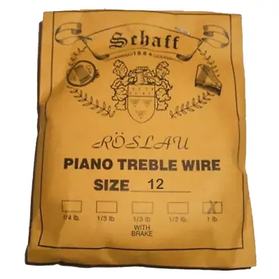 Piano Music Wire Roslau Treble 1 Lb. Coil Size 12 (.029 ) Finest Grade Steel • $32.50