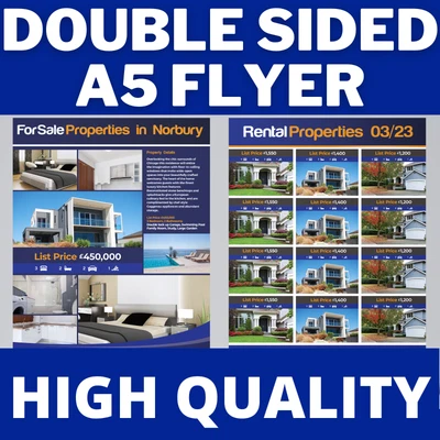 £12 • Buy FLYER CUSTOM DOUBLE SIDED DESIGN A5 Leaflet BESPOKE Unlimited Revisions BESPOKE