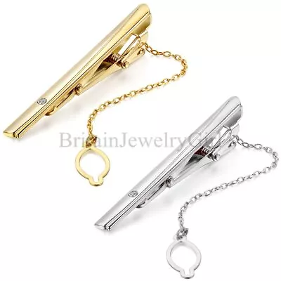 Men's Metal Simple Necktie Tie Bar Clasp Clip Clamp Pin Practical Party Wedding • $8.45