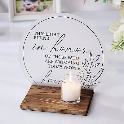 AW BRIDAL Sympathy Gifts Memorial Candle Wedding Memorial Sign In Memory Of ... • $40.95