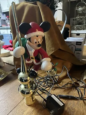 Vintage Mr. Christmas Mickey Mouse Tree Top Topper Lighted Animated 1994 WORKS • $75