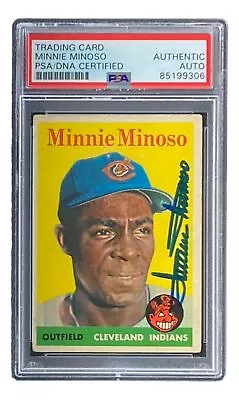 Minnie Minoso Signed 1958 Topps #295 Cleveland Trading Card PSA/DNA • $129.99