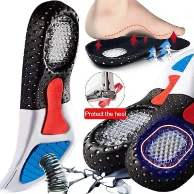 Gel Massage Shoe Insoles Work Boots Feet Arch Support Orthotic Absorb Shock US • $9.99