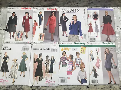 1930s 1940s 1950s 1960s Sewing Patterns Lot  (various Sizes) • $40