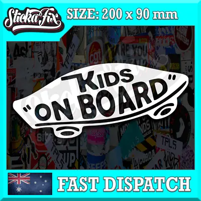 Kids On Board 4X4 Car Vinyl STICKER Funny DECAL 4WD Drift Ute Truck • $6.90