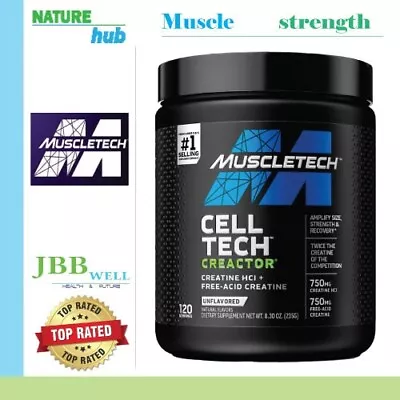 MuscleTech Cell Tech  Creatine HCI  Unflavored 8.3oz . 04/24 • $32.49