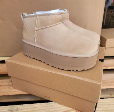 UGG Classic Ultra Mini Platform 1135092 Women's Fashion Boots Sand NIB • $127.49