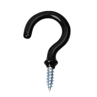 40X 38mm Cup Hooks PVC Coated Metal Screw In Ring Plant Jewelry Hanger Holder B • $10.90