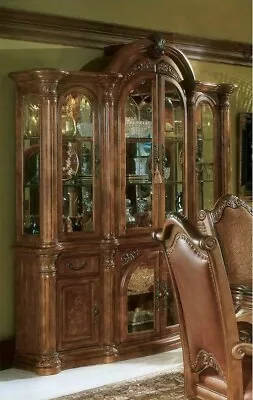 AICO By Michael Amini Monte Carlo Pecan China Cabinet • $2495