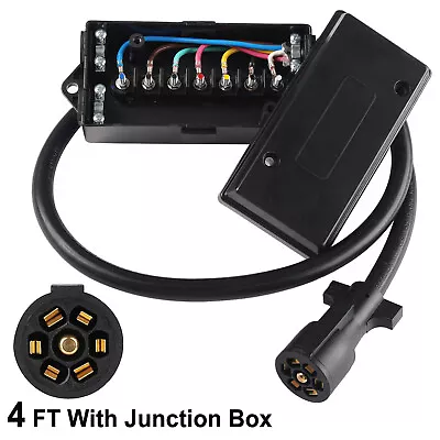 7 Way Trailer Plug Weatherproof Trailer Wiring Harness 7 Pin Trailer Connector • $26.99