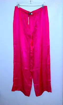 NWT Victoria's Secret 100% Washable SILK Lounge Pajamas Pants Cyclamen Pink XL • $70