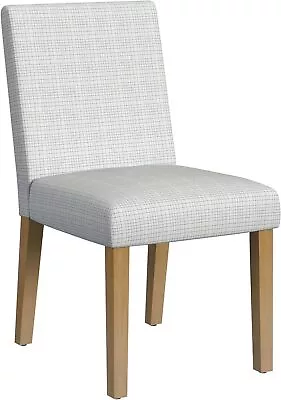 HomePop Classic Parsons Dining Chairs Single Pack Cream Mini Grid Pattern  • $129.15