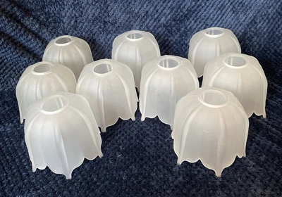 £17.99 • Buy Vintage White Frosted Glass Chandelier Lamp Shade Art Deco Style X 1