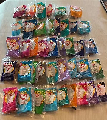 McDonald's 2000 TY Teenie Beanie Babies Complete Set 18 NIB Kids Happy Meal Toys • $50