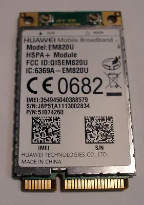 Dell 0JRRR0 JRRR0 Huawei EM820U Mini PCI-e WCDMA HSPA+ GSM Module 51074260 • $4.85