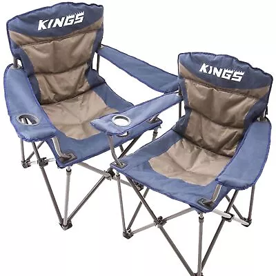 2x Adventure Kings Throne Outdoor Camping Chair 300kg Thick Padding + Carry Bag • $89.90