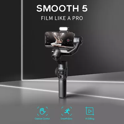 Zhiyun Smooth5 3Axis Handheld Camera Gimbal Stabilizer Smart Tracking Antishake • $251