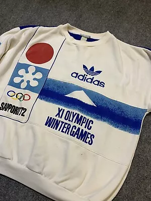 Vintage Adidas XI Olympic Winter Games Grenoble France Sapporo 1972 Sweatshirt • $375