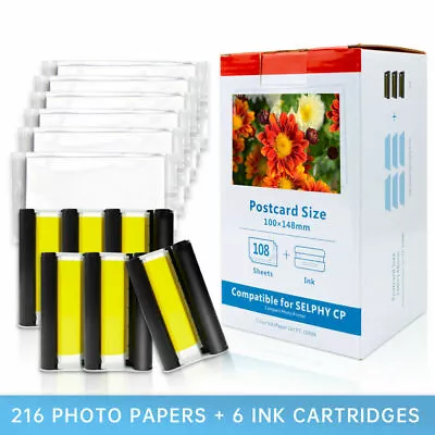 Compatible KP-108IN RP-108IN Ink &Photo Paper For Canon Selphy CP 1300 1200 Lot • £29.55