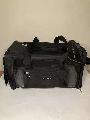 Delta® Air Lines® Airline Approved Pet Carrier Canvas 18  X 9  Medium Size Black • $28.99