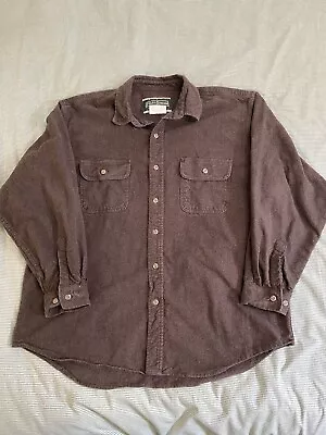 Vintage Field And Stream Shirt Mens XXL 2XL Long Sleeve Heavy Flannel Brown • $30