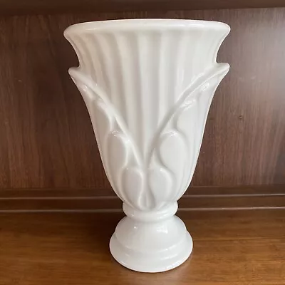 Vintage Haeger Pottery Scalloped Pattern #708-36 Tall Art Deco Vase 9 3/4 Inches • $29.99