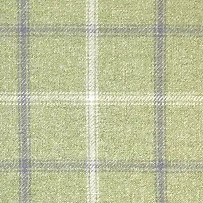 Brora Pin Fabric Check Sage Green Grey  Wool Upholstery Curtain • £2.99