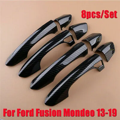 For 2013-2021 Ford Fusion Mondeo 15-20 Edge Carbon Fiber Door Handle Cover Smart • $21.99