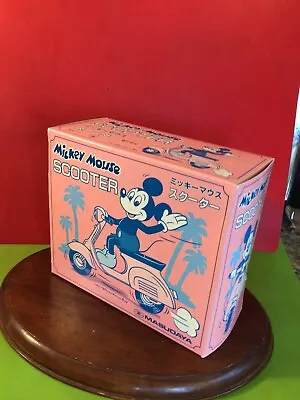 Vintage Masudaya Mickey Mouse On Scooter 1980's Made In Japan In Original Box • £39.90