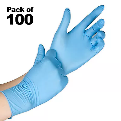 VOS Disposable Latex & Powder Free Nitrile Rubber Gloves - Pack Of 100 • $8.99