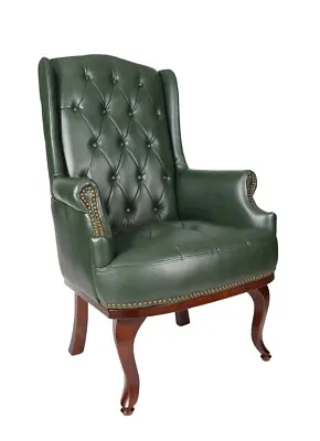 Chesterfield Accent Chair Armchair Fireside Wingback High Back • £219