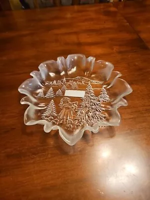 Mikasa Germany Bon Bon Plate Christmas Story Pattern With Ruffle Edge • $18