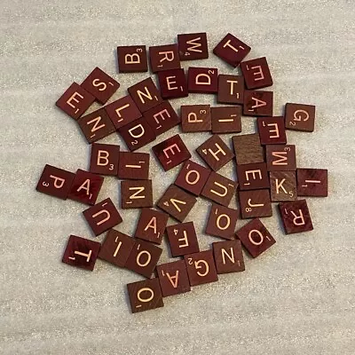 Scrabble Deluxe Turntable Red Burgandy Maroon Letter Replacement Tiles U-PICK! • $2.50