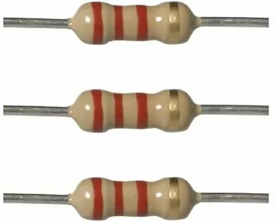 20 Pack - 2.2K 2200 Ohm Ω Resistor 5% Tolerance 1/4W 1/4 Watt Carbon Film PK • $2.99