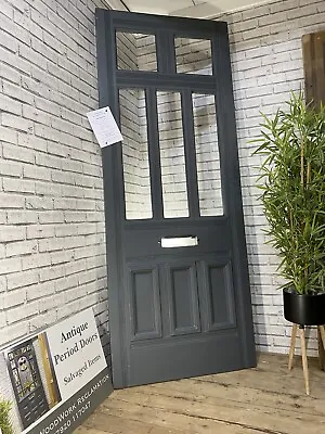 PERIOD VICTORIAN / EDWARDIAN FRONT DOOR (Glass) - ANTIQUE / RECLAIMED - X Tall • £1795
