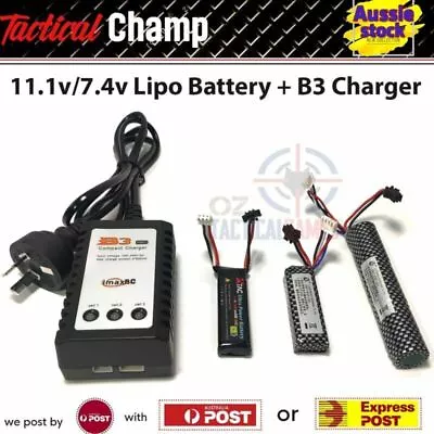 11.1v/7.4v Lipo Battery J8 B3 Charger JM Gen 8 CYMA CQB TACTOYS Gel Blaster Toys • $22.94