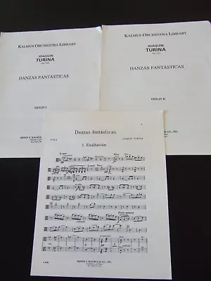 DANZAS FANTASTICAS JOAQUIN TURINA   3 Sheet Music Booklets For Viola And Violin • $12