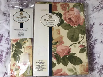 £80 • Buy Sanderson Chelsea Floral Curtains & Tie Backs 51”W X 72”L Country Cottage Core