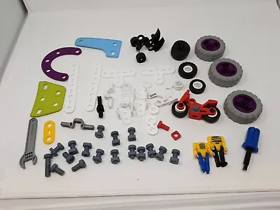 Vintage 1990's Plastic Meccano Spare Parts - 65 Pieces • £6