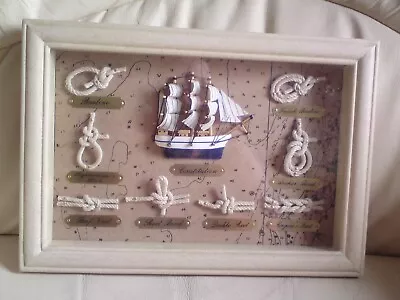 Wall Mounted Display  Of Nautical Knots33 CMS X 22.8 CMS X 4.5 CMS APPROX. • £19.99