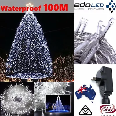 500LED 100M Cool White Fairy Christmas String Strip Lights Wedding Party Outdoor • $39.69