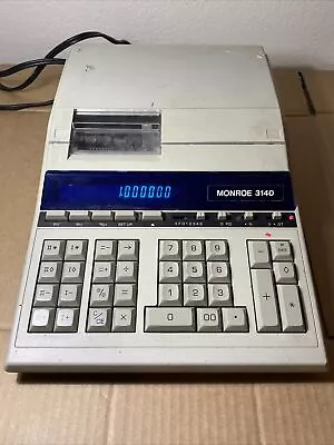 Monroe 3140 Desktop Printing Calculator Adding Machine 12 Digit - FOR PARTS • $29.99