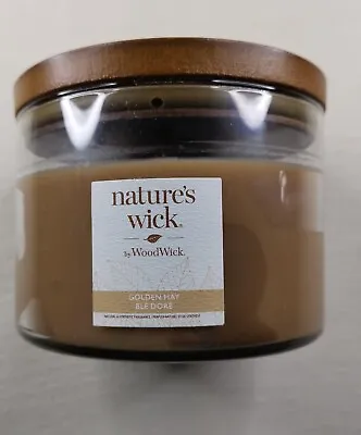 Woodwick Natures Wick Multi Wick Scented Candle Golden Hay • £17.50