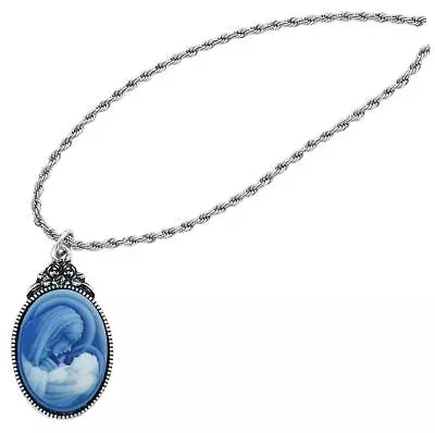 Mother And Child Cameo Pendant Features 18in Rope Chain Comes Boxed • $29.99