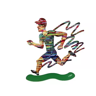 David Gerstein Jog-Man Free Standing Athletic Metal Cutout Sculpture • $49.99